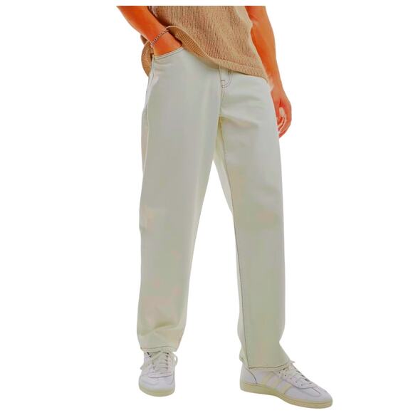ASOS DESIGN Baggy Fit Jeans in Ecru | Mens 38 x 32 NEW - Picture 1 of 7